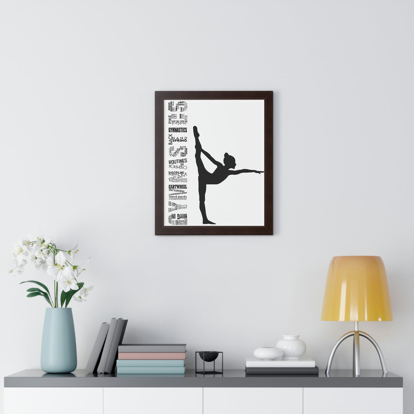 Gymnastics Framed Vertical Poster