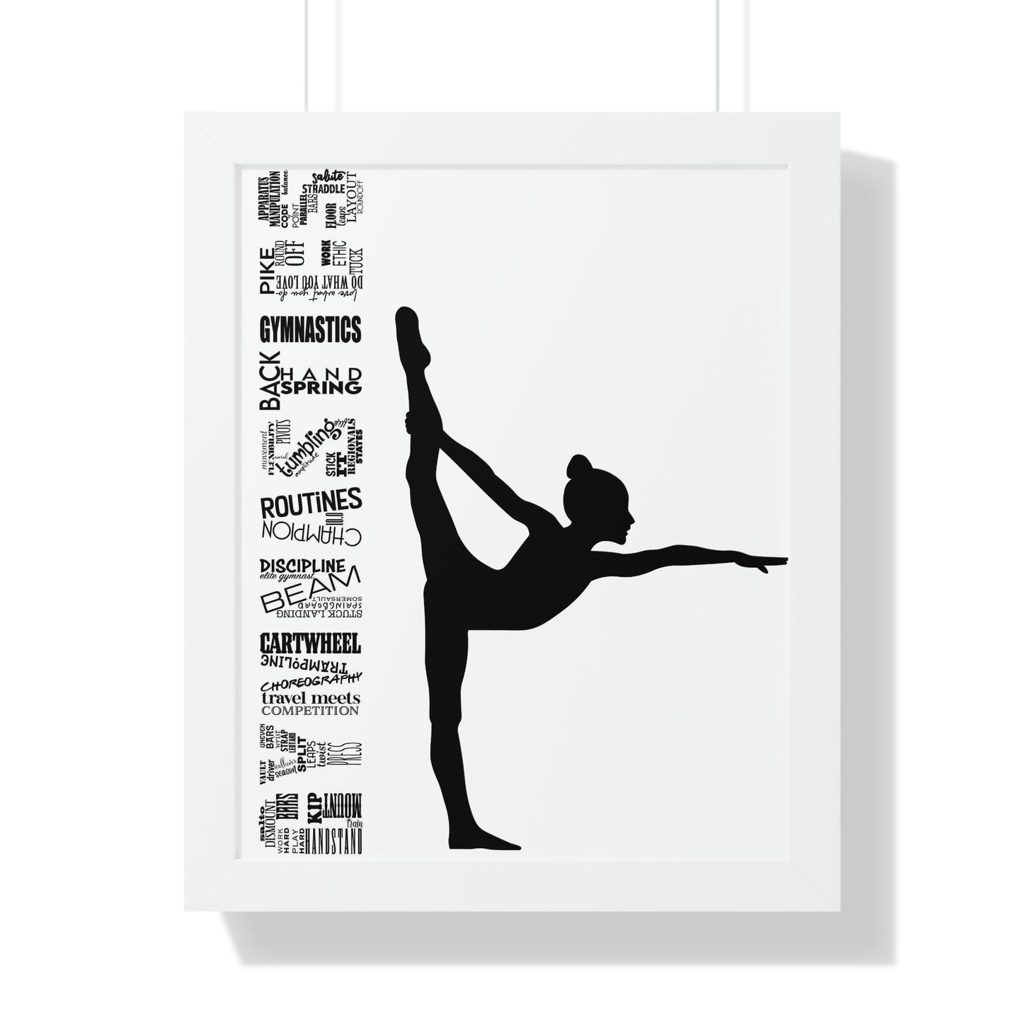 Gymnastics Framed Vertical Poster