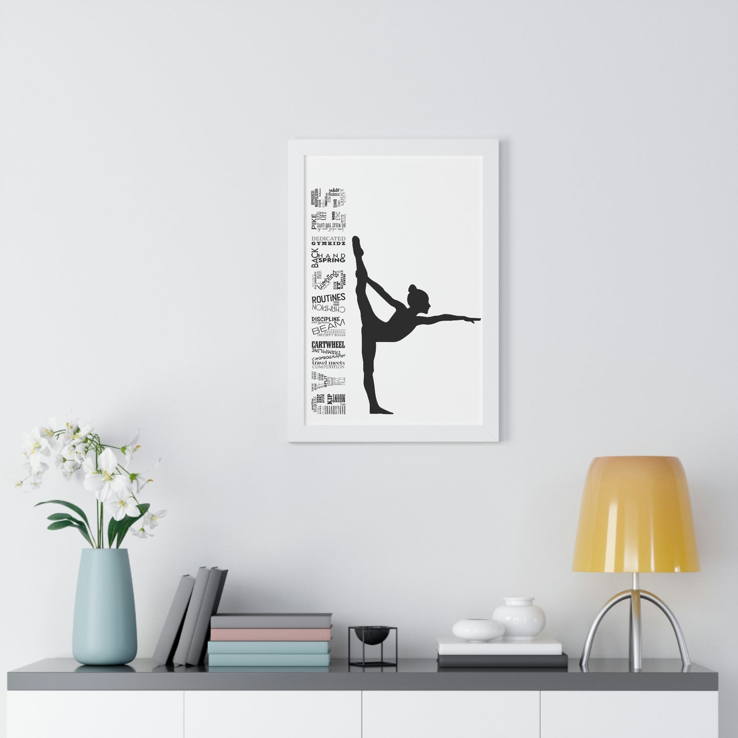 Gymnastics Framed Vertical Poster