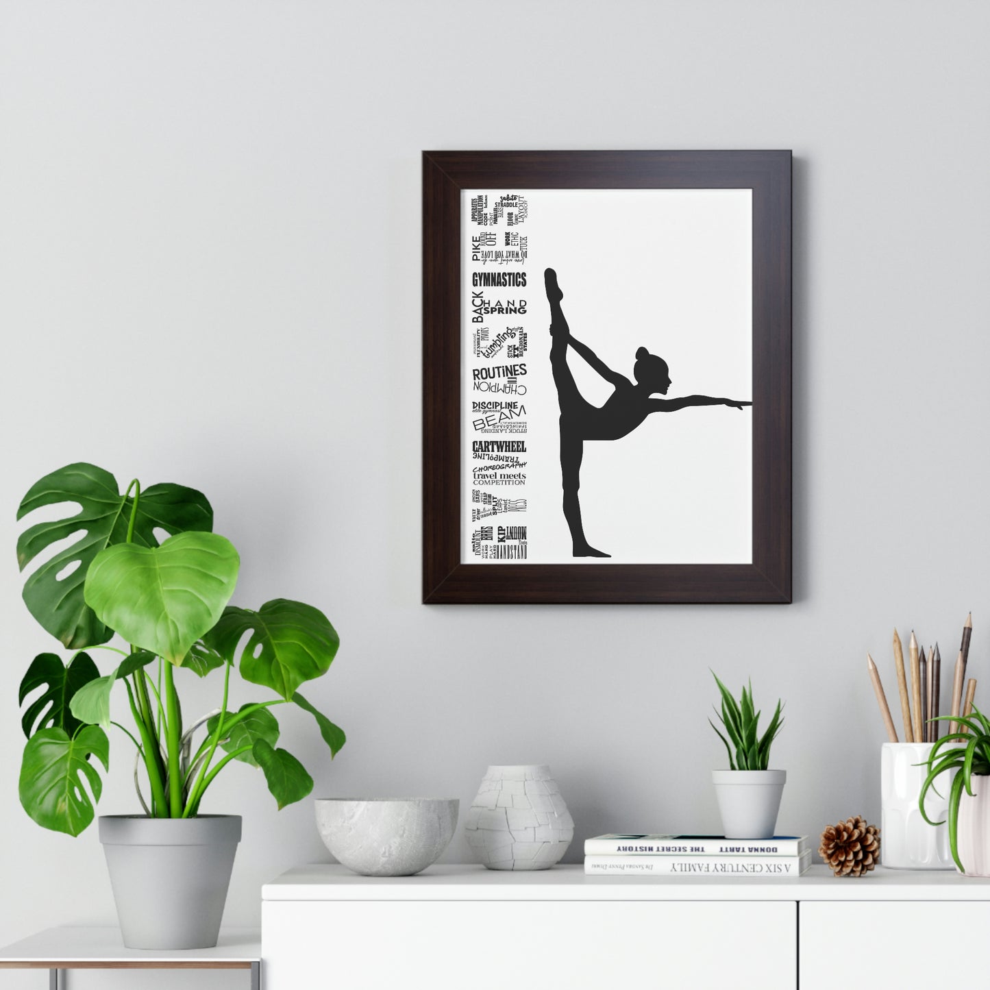 Gymnastics Framed Vertical Poster