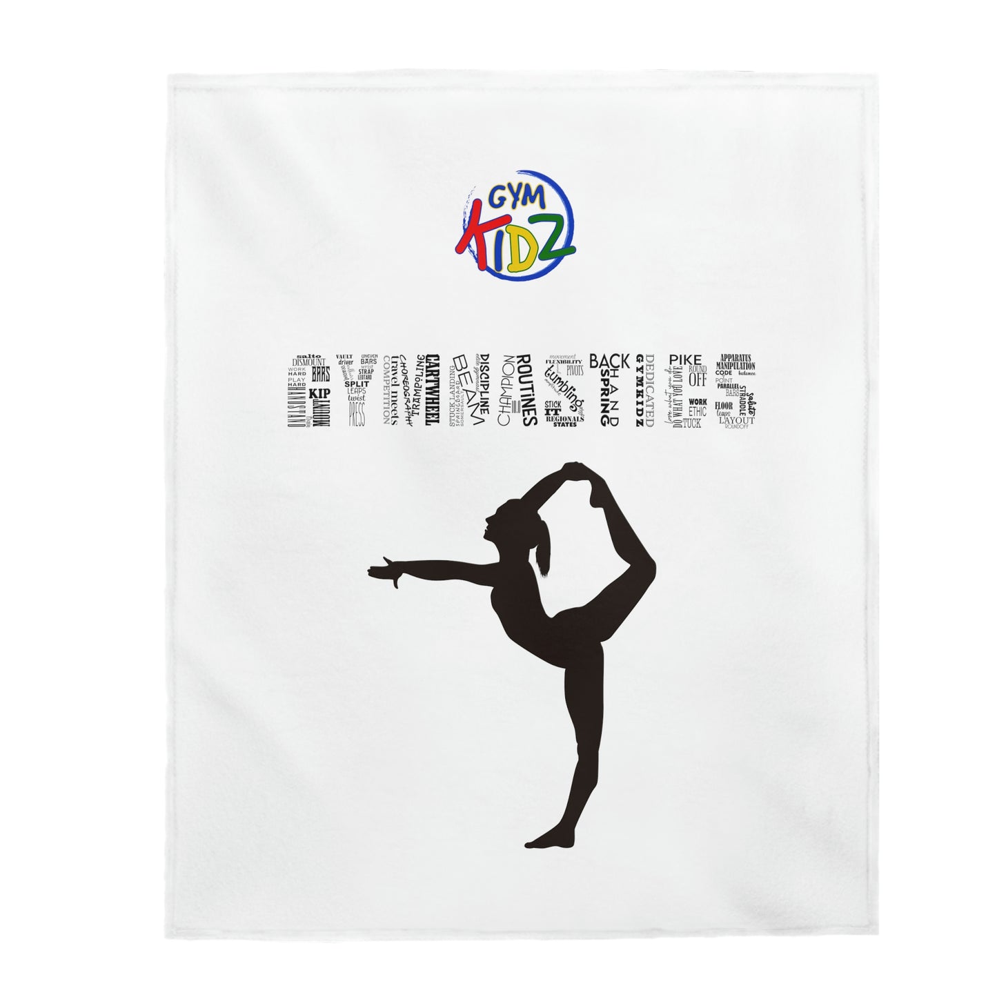 Gym Kidz Gymnastics Pose Velveteen Plush Blanket