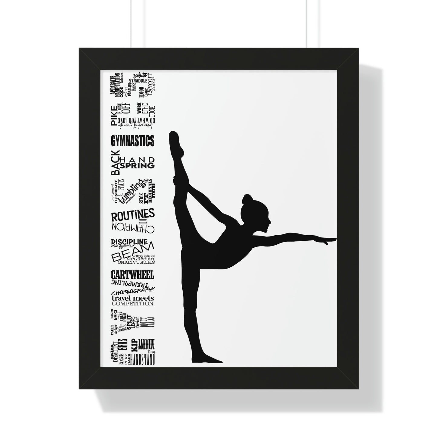 Gymnastics Framed Vertical Poster