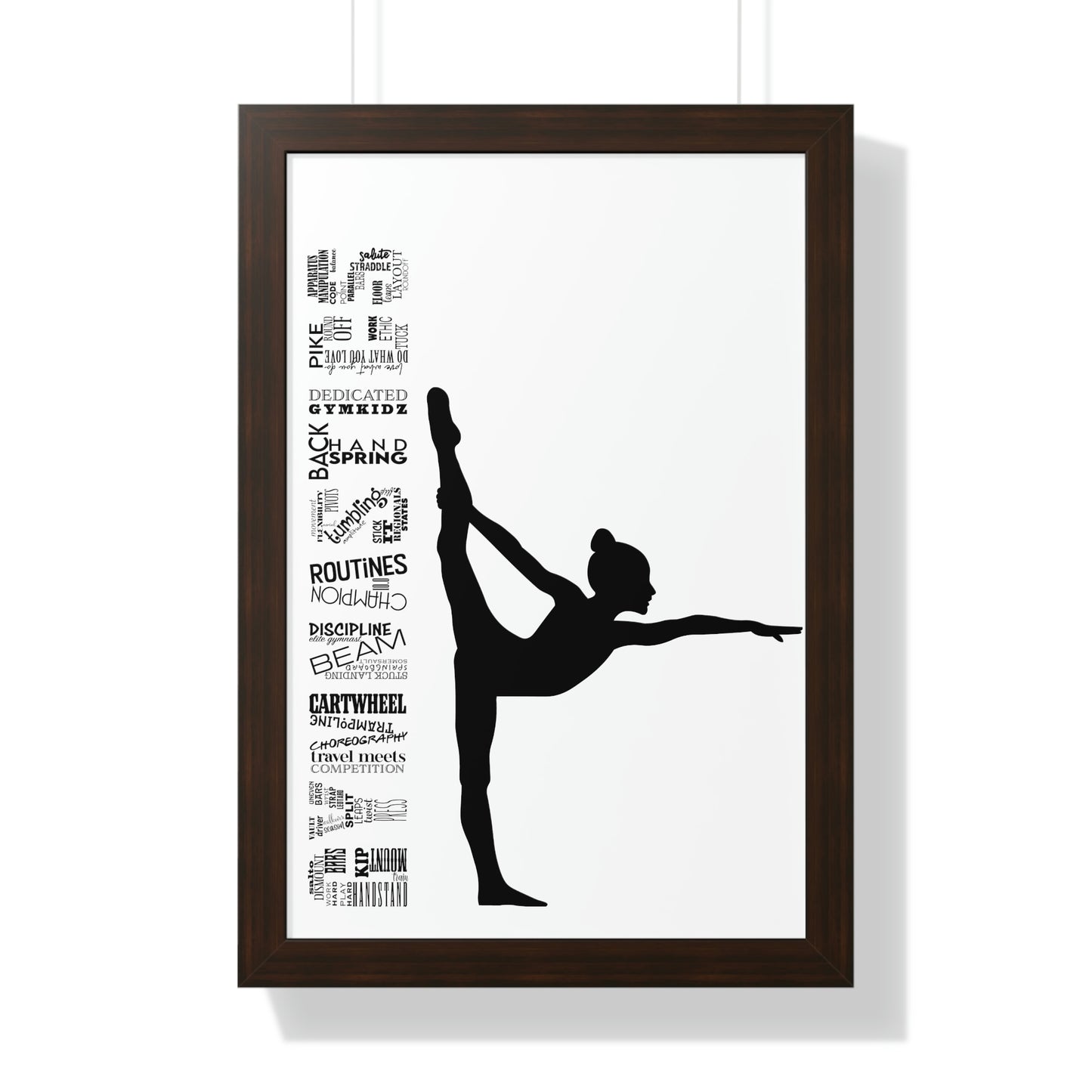 Gymnastics Framed Vertical Poster