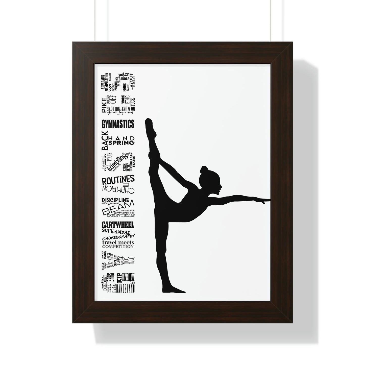 Gymnastics Framed Vertical Poster