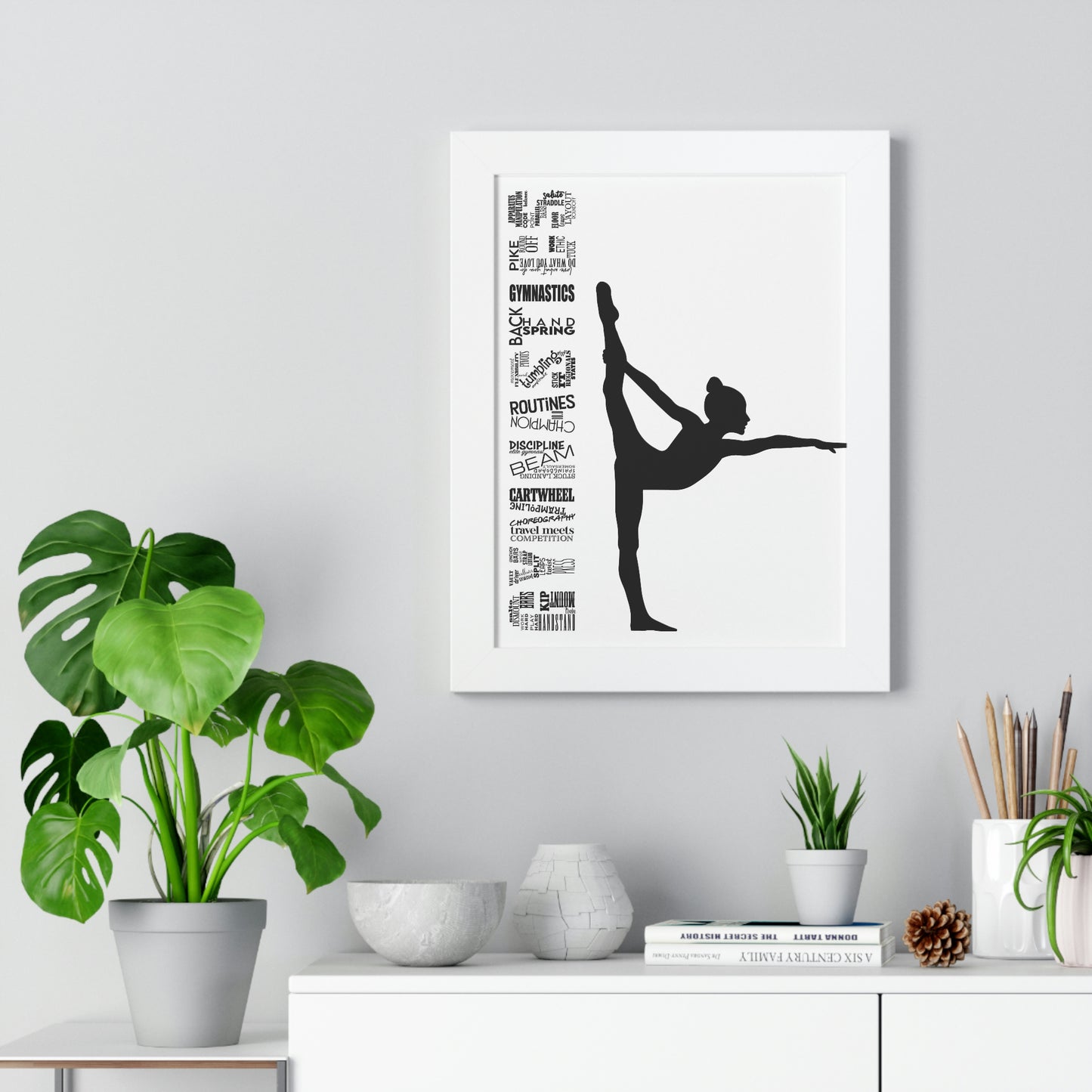 Gymnastics Framed Vertical Poster