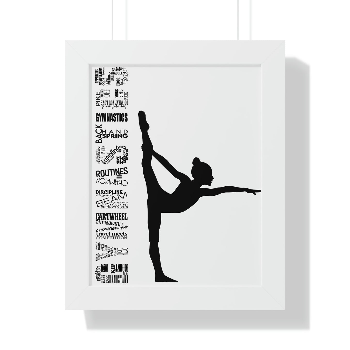 Gymnastics Framed Vertical Poster