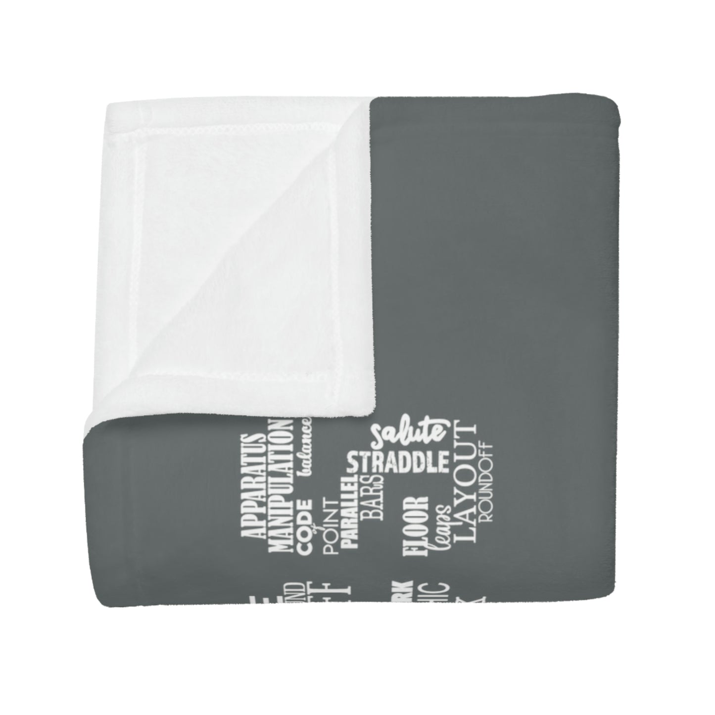 Gymnastics Plush Fleece Blanket Grey