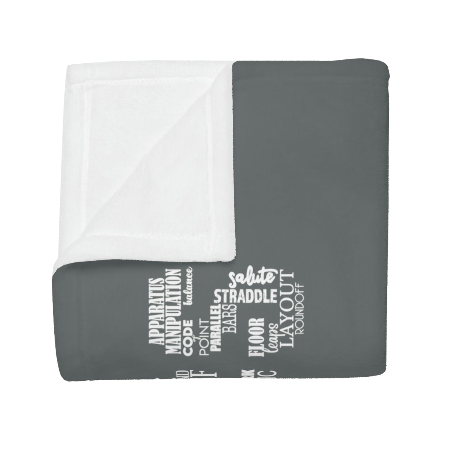 Gymnastics Plush Fleece Blanket Grey