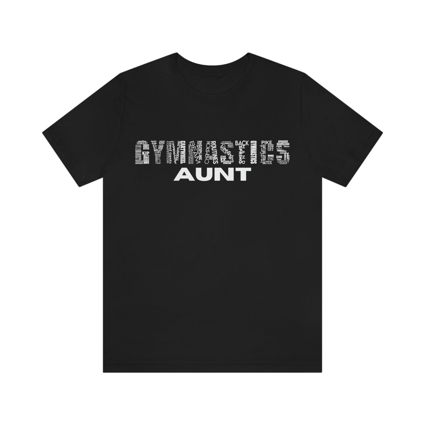 Gymnastics Aunt Unisex Jersey Short Sleeve Tee