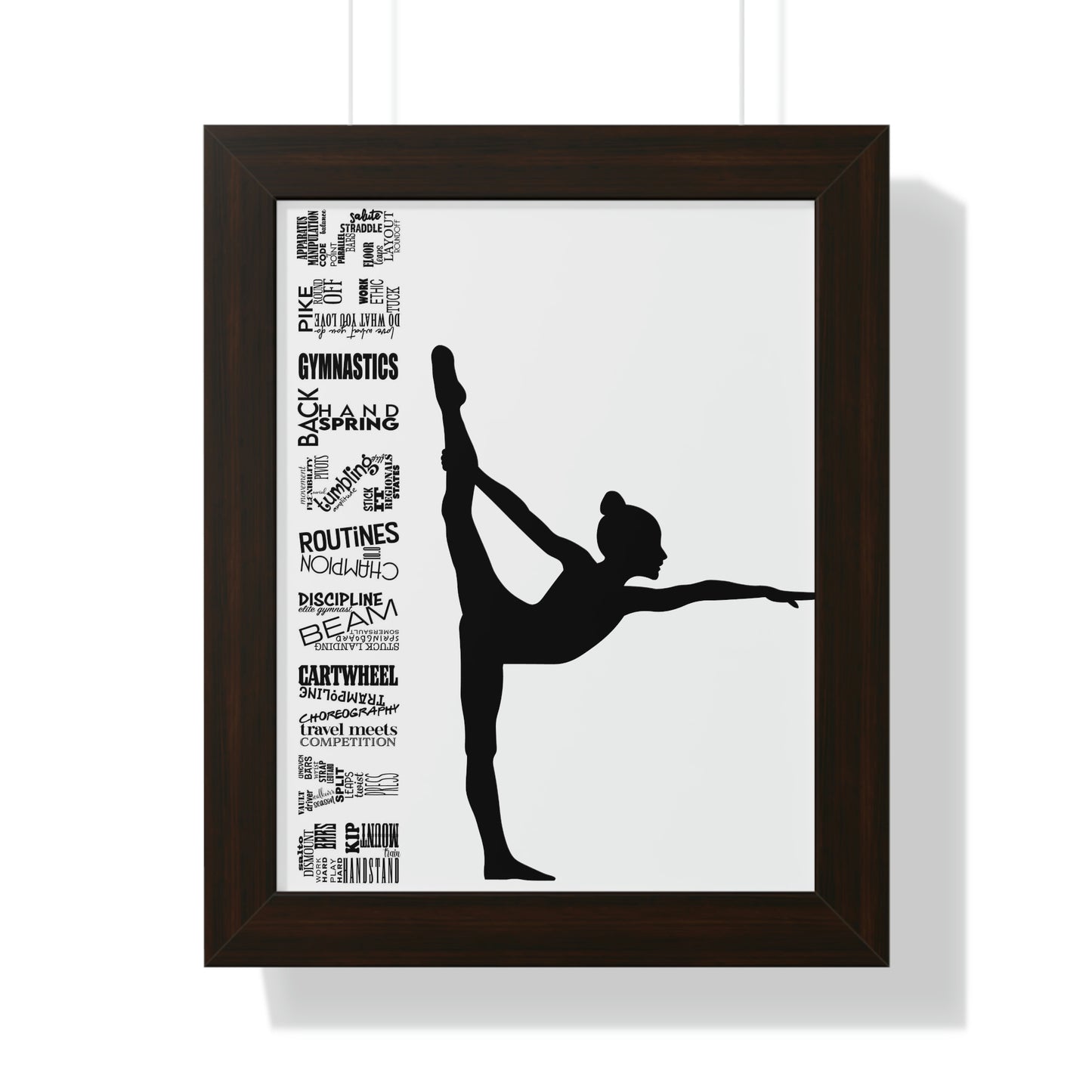 Gymnastics Framed Vertical Poster