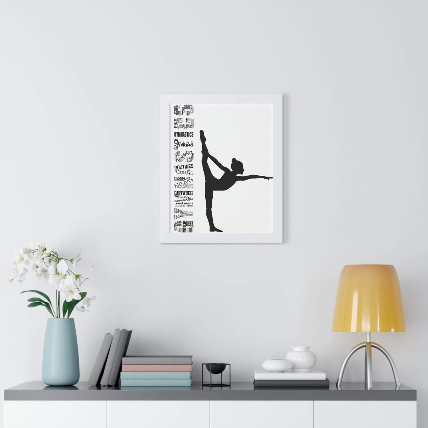 Gymnastics Framed Vertical Poster