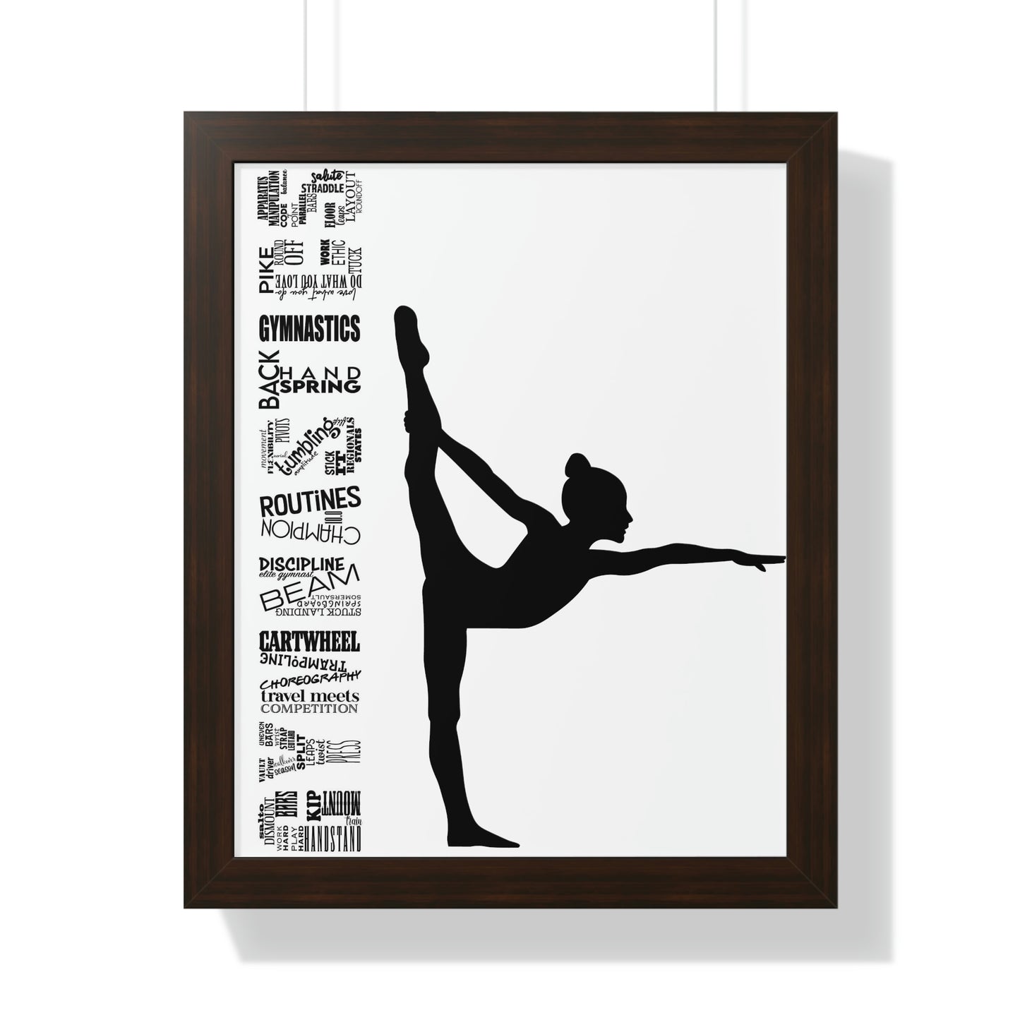 Gymnastics Framed Vertical Poster