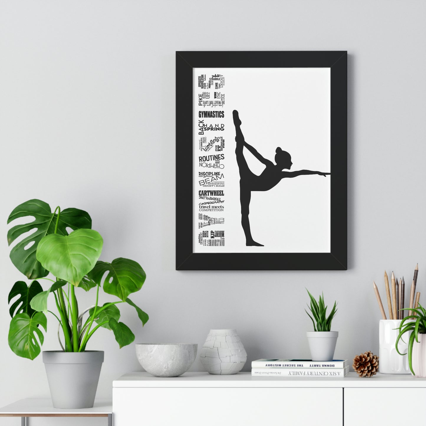 Gymnastics Framed Vertical Poster