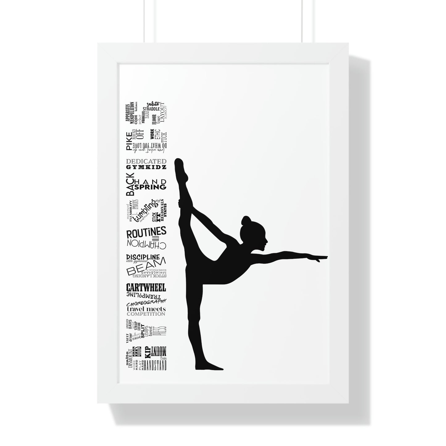 Gymnastics Framed Vertical Poster