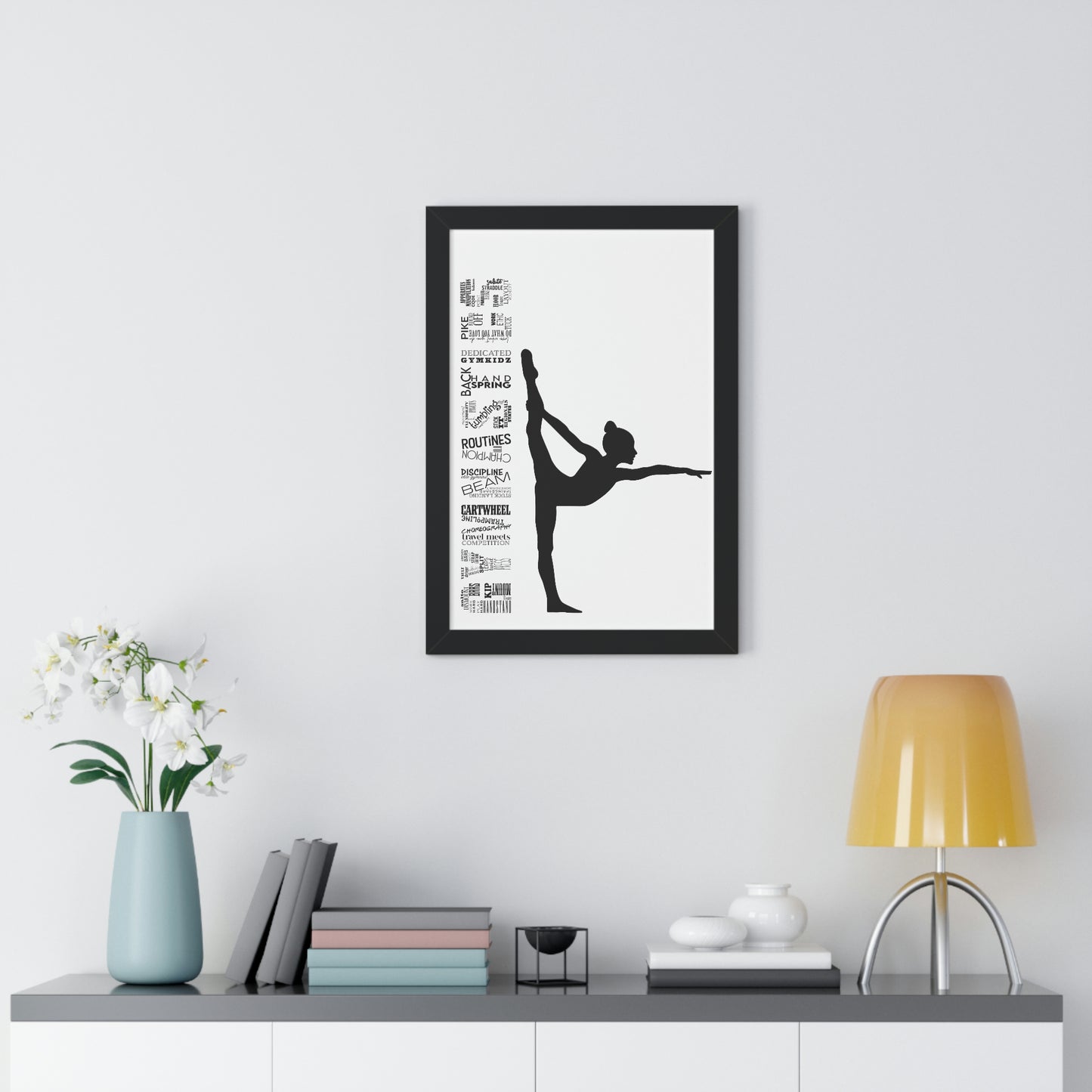 Gymnastics Framed Vertical Poster