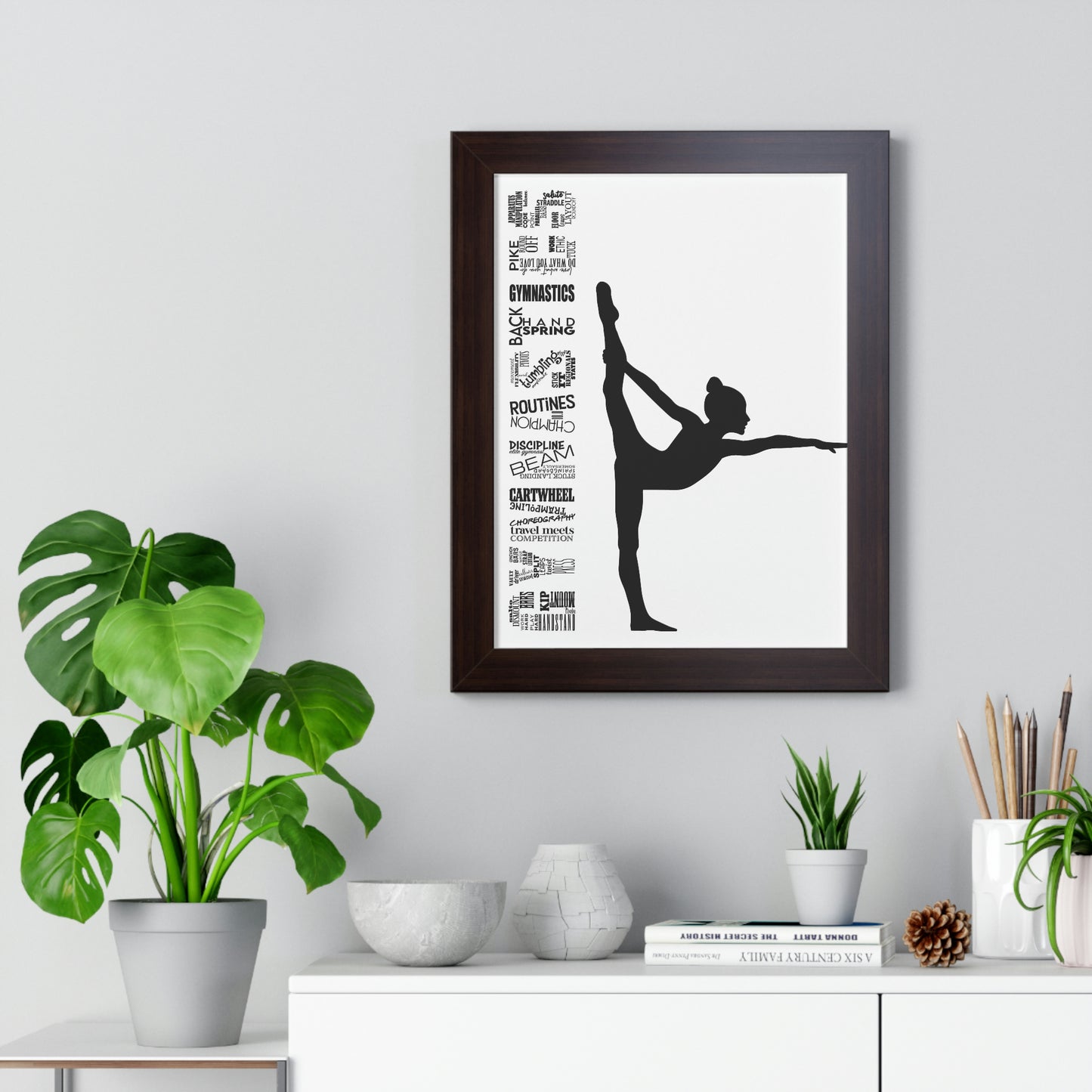 Gymnastics Framed Vertical Poster