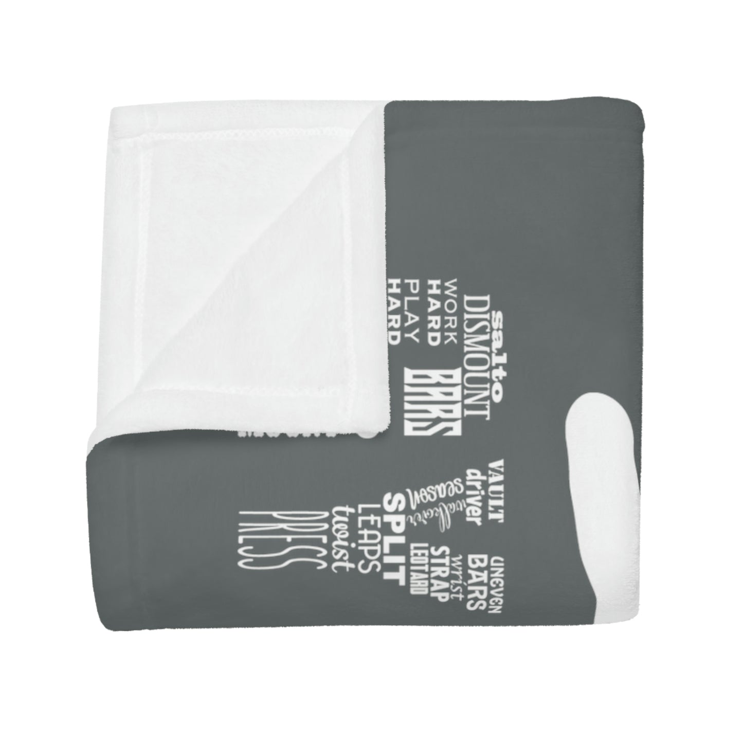 Gymnastics Plush Fleece Blanket Grey